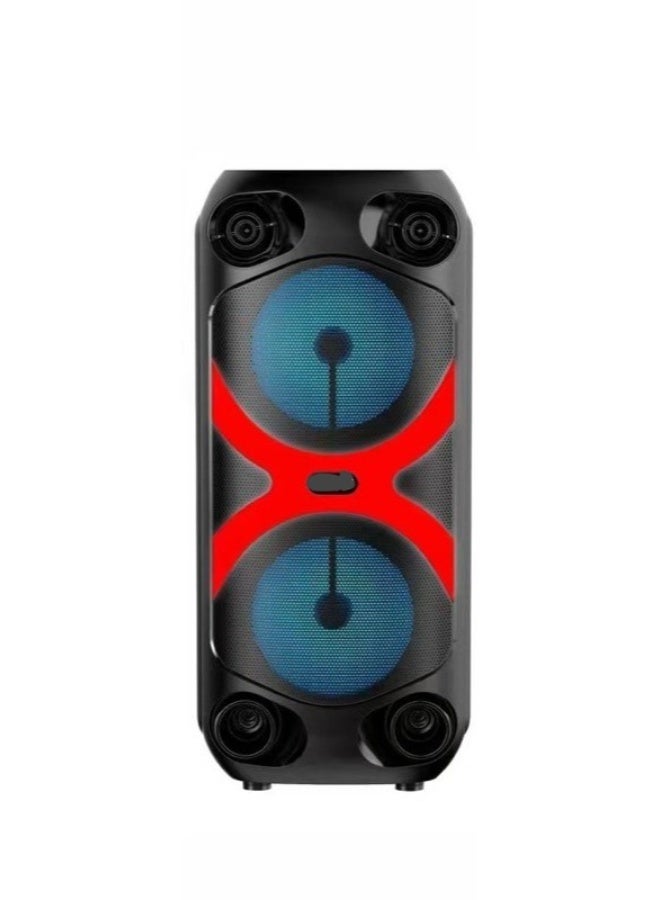 Gamma Portable Bluetooth Speaker Dual 4 Inch with 1200mAh Battery & Type-C Charging – GT-443 Black - Image 1